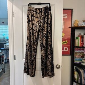 Animari Black and Gold Velvet Sequin Pants